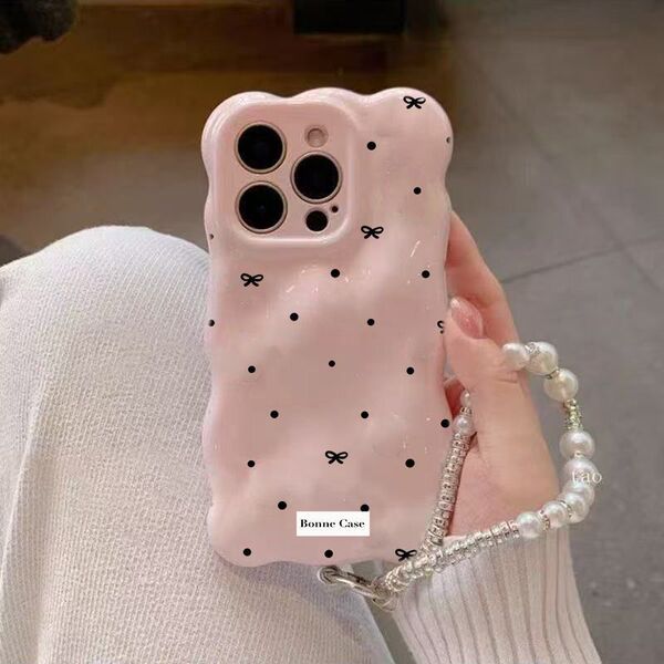 Polka Dot Bow Silicone iPhone Case 🎀